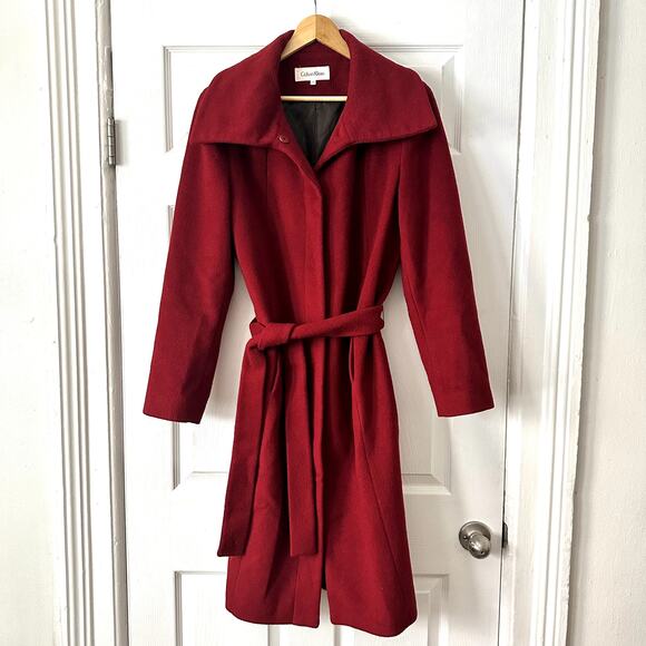 Calvin Klein Wool Pea Coat Sz 10 - Picture 3 of 7
